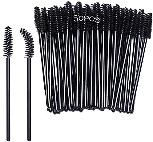 50 pezzi Pennello per Ciglia, Pennello per Sopracciglia Monouso, Scovolino Ciglia per Extension Ciglia, Applicatore per Mascara