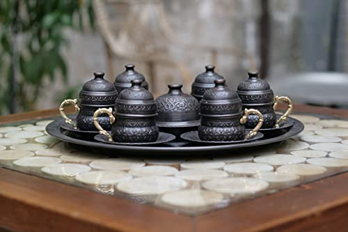 Lot de 27 tasses à café turc, servir, cadeau, support de délice, service à café, plateau de service à café, 6 tasses à café