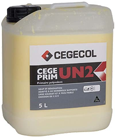 CEGECOL SIKA - Primaire Universel Polyvalent en Neuf et Rénovation avant Ragréage - CEGEPRIM UN2 Compatible multi supports - Murs et Sols Intérieurs et Sols Extérieurs - 5L