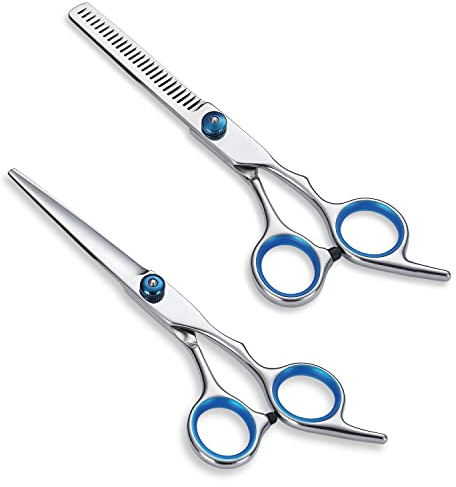 Kyraton Set Forbici Professionali Da Taglio Per Capelli, Per Diradamento Dei Capelli Forbici con Denti, da Parrucchiere, Barbiere, Per Il Salone E La Casa.