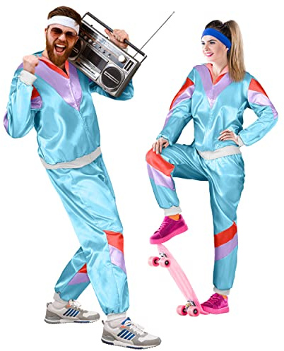 Balinco Premium 80er & 90er Jahre Retro Trainingsanzug I Assianzug I Kostüm I Gangster I Prolet I Bad Taste I Assi I Herren I Damen I Motto I Karneval I Fasching