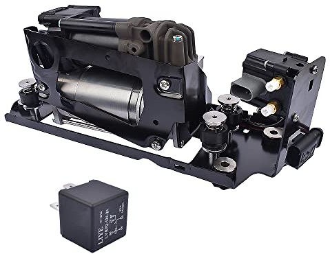 Pompa compressore sospensione pneumatica + blocco della valvola + relè -Compatibile con 5er F07 GT 09-16, Touring F11 10-16, 7er F01 F02 F03 F04 08-15 37206784137 37206875176 37206789450 Huiruhy