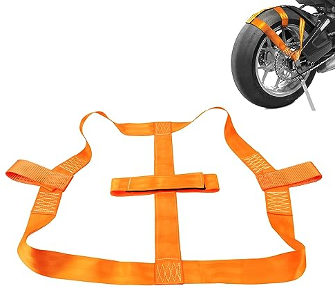 Motorrad Spanngurte Transportsicherung, Universal Motorrad Spanngurte Zurrgurte Tie Down, Vorderrad Hinterrad Transport Bar Tie Down Strap, für 18 Reifen Motorrad Zurrgurte Gurte Zubehör
