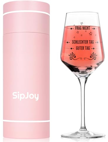 SipJoy Lustige Geschenke für Frauen - Personalisierte Weingläser mit Gravur, 550ml, perfekt für Geburtstage, Weihnachten oder als Geschenk für Mama und beste Freundin