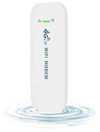 KuWFi Clé Internet 4G 150 Mbps, 4G LTE USB Dongle WiFi, Wireless Cle Modem 4G avec Emplacement, Adaptateur réseau 4G LTE, Clé USB Appliquer à la Boutique/à la Maison, Connecter 10 Utilisateurs