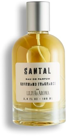 Liliya's Aroma SANTAL Liliya's Aroma Eau de Parfum para hombre y mujer, una fragancia lisa cautivadora que captura la esencia de la elegancia pura y la sofisticación atemporal.