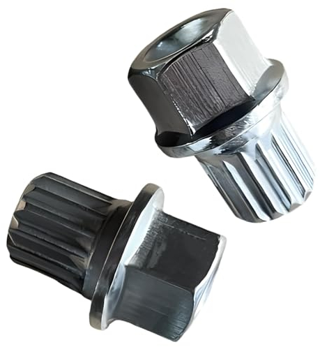 Anwangda 2 dadi di bloccaggio per ruota ABC4/15PT con 15 denti, anti furto, per la rimozione delle viti, chiavi per il blocco della ruota auto, chiavi antifurto