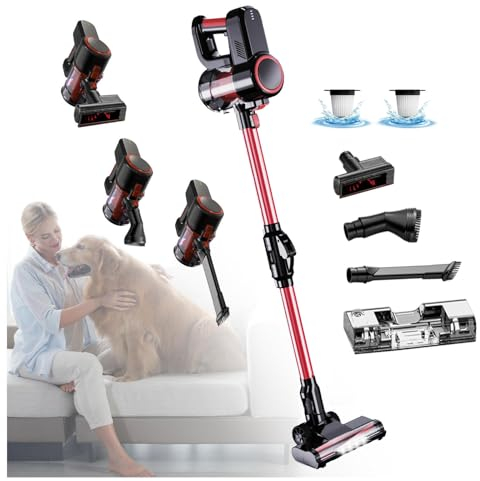 Aspirateur Vapeur sans Fil 5 en 1 Compact - Puissant 16000Pa, Aspirateur Balai Laveur sans Fil pour Voiture, Maison, Bureaux, Poils d'animaux
