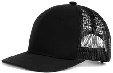 Zylioo M/L/XL/XXL nättruckerkeps stort huvud, sommar löpning sport keps storlek 57–64 cm, UV-skydd basebollkeps, Svart-Svart, M/L