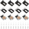 12 Pièces de Clips de Suspension de Miroir, Kit de Support de Miroir en Métal avec Vis et Ancrage en Plastique Clips de Miroir à Montage Mural pour Panneau d'Affichage de Cadre Photo Miroir