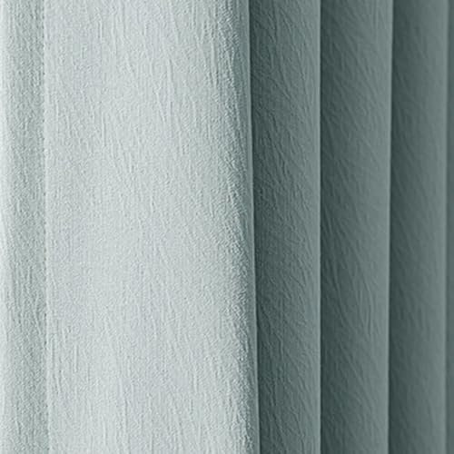 Homxi Blickdichte Gardinen Verdunkelungsvorhang 2er Set,2 x 107W x 214H cm,Vorhänge Wohnzimmer Mintgrün Einfarbig Gardinen Schlafzimmer mit Ösen