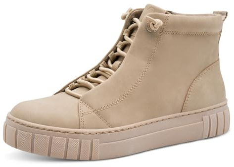 Marco Tozzi Damen Sneaker hoch mit Wechselfußbett Bequem, Braun (Taupe), 42 EU