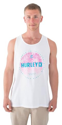 Hurley Camiseta sin Mangas Palm World para Hombre