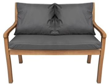 Setgarden® Cuscini per Panca da Giardino - SET - Comfort e Durabilità, Resistente alle Intemperie, Imbottitura Morbida, Ideale per Arredo Esterno e Spazi all'Aperto (Antracite, 110x50x50 cm)