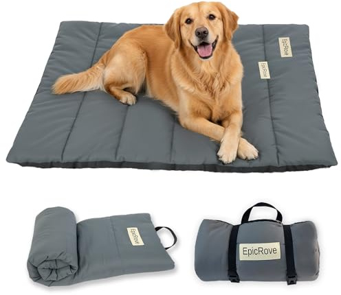 EpicRove Vattentät Hundfilt – 110 × 68 cm Halkfri & Tvättbar Hundmadrass, Slitstark Sängmatta för Hundar & Katter, Perfekt för Inomhus, Utomhus, Resa & Camping