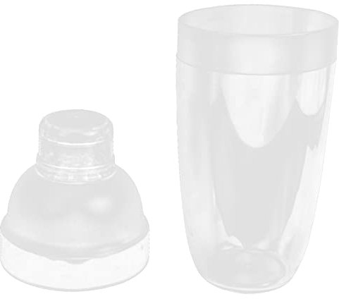 GLEAVI Shaker Trasparente Per Cocktail Bicchiere Per Miscelare Bevande Fredde Scala Graduata Per Misurare Leggero e Portatile Per Uso Bar e Domestico