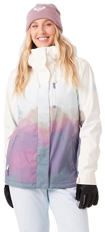 Roxy Women's Jetty 3-in-1 Snow Jacket – 10K Waterproof, Insulated, PFAS-Free, Removable Inner Layer, Blurry Escape, Medium