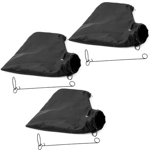 KIMHOME Lot de 3 sacs à poussière de sciure avec fil de fer, sacs collecteurs de poussière pour machines à tronçonner en aluminium, conçus pour une utilisation avec port de poussière, accessoires