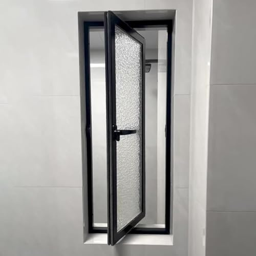 GLFNB Ventana de Guillotina metálica JKGHK para casa, Ventanas de ventilación de Repuesto para el hogar, Ventanas Decorativas para cobertizos con manijas, Ventana con Marco de Aluminio Giratorio d