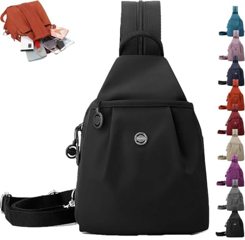 Xiyocadt 2-in-1 wasserdichte Umhängetasche & Brustbeutel Herren/Damen Diebstahlsichere Pendler- und Reisetasche aus Oxford-Stoff Konvertierbar als Rucksack Schultertasche Crossbody Bag