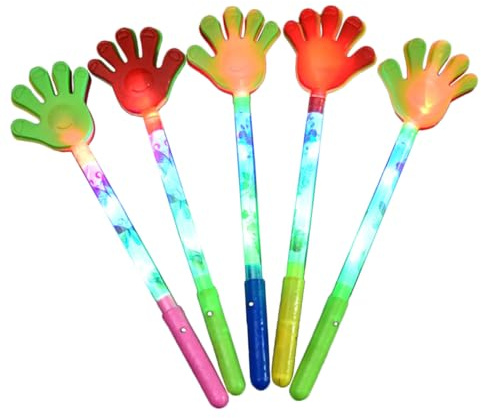 OFFSCH Aplausos Divertidos De Mano 5 Piezas Plástico Colores Brillantes Sonido Potente Juguetes Para Niños Fiestas Cumpleaños Halloween Carnaval Accesorios Para Animar