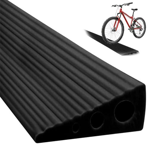 PVC Door Threshold Ramp 500kg for Robot Vacuum Wheelchair Non-Slip, Weatherproof Indoor/Outdoor Doorway Ramp, Self-Adhesive Kerb Ramp for Mobility Scooter Pushchair - Cuttable (Black, 100x6.5x2.5cm) | TPE Adhesive Bar, Custom Cut, Stackable, Non-Slip, Waterproof, Resist, Door Garage Indoor Outdoor Use
