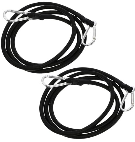 INOOMP 2pcs Cargo Binding Belt Elastic Luggage Cord 1.5m Stretchy Cargo Fixing Strap with High Elasticity for Securing Loads and Travel Use