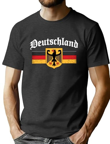 tiorhooe Deutschland Flagge Tshirt Herren Germany Fahne Adler Shirts Deutsch Kurzarm Fußball Trikot
