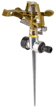 Irrigatore ad Impulso | Rotazione Automatica 45-360° | Filettatuta 1/2 | Picchetto di Montaggio 16 cm