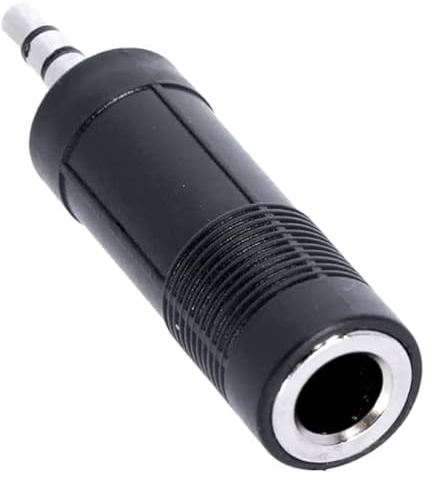 CABLEPELADO Adaptador Audio estéreo Jack 6.35 mm Hembra a Jack 3.5 mm Macho | Conversor Audio | Estéreo | PVC | Apto para para Smartphone Tablet Ordenador Receptor HiFi Amplificador Home Cinema TRS