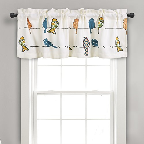 Lush Decor Birds Uccelli Rowley, Poliestere, Multicolore, W 18 x L 52 (1 Panels)