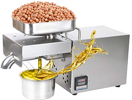 Fayelong Home Automatisch Elektrische Ölpresse Maschine Edelstahl Ölpresse Extractor für Avocado Kokos Flachs Erdnuss Castor Hanf Perilla Raps Sesam Handelsqualität 2000 W