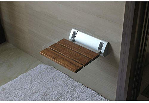 AILZNN Klappbarer Duschsitz Aus Holz Für Die Wandmontage, Faltbare Sitzbank, 150 Kg Duschstuhl Für Die Häusliche Pflege, 33 X 32 cm (13 X 12 Zoll)