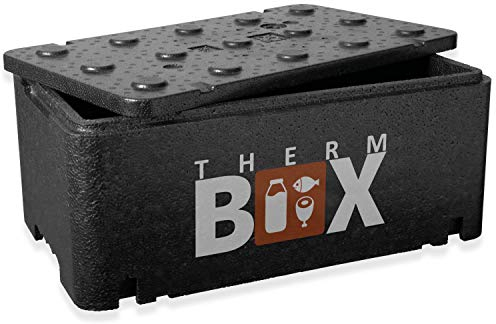 THERM BOX Thermobox Medium - Scatola isolante da 20 litri, thermobox Keep Warm Box Cooler Styrofoam Box 20BL interno: 45 x 25 x 17 cm, riutilizzabile