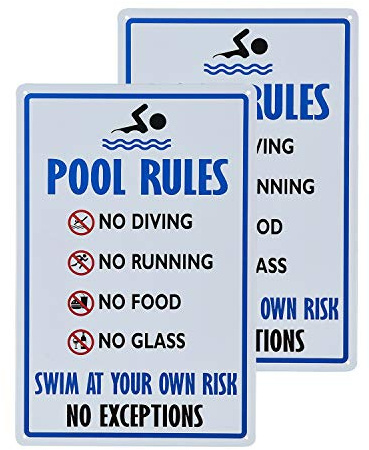 dojune-2-pack personlig vintage nödställd look pool regler metall rum skylt
