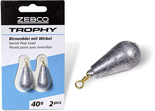Zebco Qualitäts Trophy Birnenblei Angelblei Blei Grundblei Angeln Angel Zubehör, Diverse, 40 g