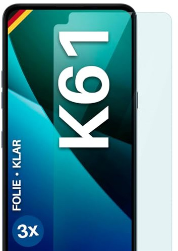 moex für LG K61 Schutzfolie Displayschutz Folie Ultra-klar HD 0,2 mm kompatibel mit jeder Hülle, Anbringen ohne Blasen, Handyfolie Extra Kratzfest, FlexProtect 3 Stück