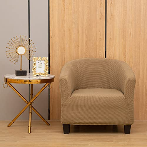 GUYIRT Club Chair Schonbezug Sesselbezug Sesselhusse Jacquard Für Wohn- Und Schlafzimmer Stuhlbezüge Waschmaschinenfest -braun-