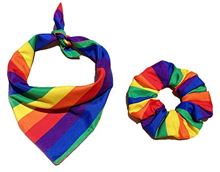 LUMoony Hundehalstuch Schal Regenbogen Haustier Hunde-Bandana BandanaHundehalstücher mit Regenbogen für kleine, mittelgroße und große Hunde und Katzen Haustier Bandana