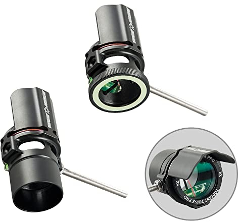 SHARROW Compound Bogen Visier Scope Umfang Sight Pin mit 2X 4X 6X 8X Linse Bogen Anblick Jagdvisier Bogenvisier mit Lichtabdeckung für Bogenschießen Pfeil und Bogen Zubehör (2X, Schwarz)