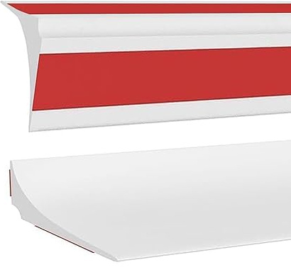 Zayejod 3 Mètres Bande d'étanchéité Silicone Pliable Barrage d'eau Seuil de Douche Joint Douche Barriere de Douche Anti Débordement pour Salle de Bain Evier Cuisine,45x15mm Blanc(Deux Côtés Adhésifs)