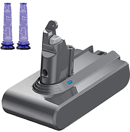 V6 Ersatzakku für Dyson V6 Akku DC62 DC58 DC59 DC72 DC74 SV03 SV05 SV06 SV07 SV09 Handstaubsauger + 2Pcs Filters