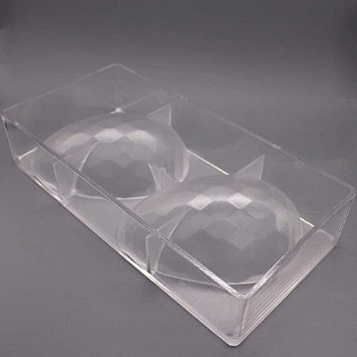 3D Diomand Osterei Form Schokolade Transferform, Polycarbonat, Schokoladenformen, DIY Backwerkzeuge Bäckerei Gebäck Tablett Maker, transparente Schokoladenblatt Süßigkeiten Form Backformen (2 Mulden)