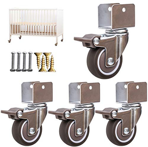 Ruedas giratorias, Ruedas giratorias, Ruedas for trabajo pesado, Ruedas de placa Ruedas giratorias for cuna de 15 y 38 mm con soporte en U, Ruedas for muebles, Rueda giratoria móvil, Ruedas for traba