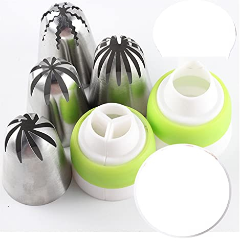 Outils de décoration de gâteaux, buses de piping p Grandes douilles russes for gâteau à la crème, ensemble de douilles de glaçage en acier inoxydable, coupleur for cupcakes, desserts, outils de décora
