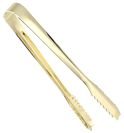 Pinza da per Pasticceria, Zucchero, Ghiaccio, in Acciaio Inox, per Barra degli Attrezzi per Barbecue per Insalata (placato in oro)