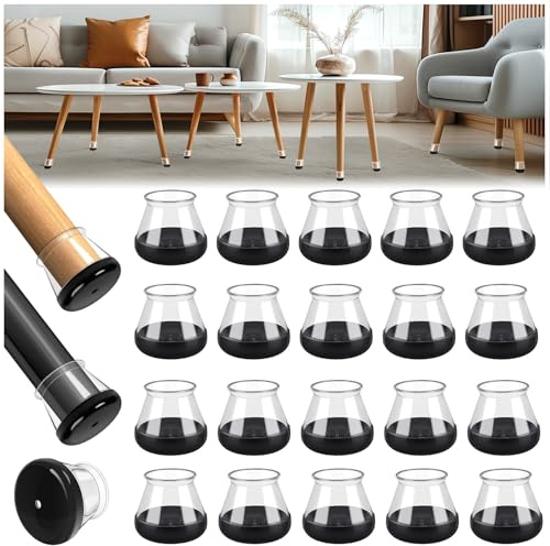 28 Pièces Ronds Protection Pied de Chaise pour Moquette (S Fit: 13-20mm)
