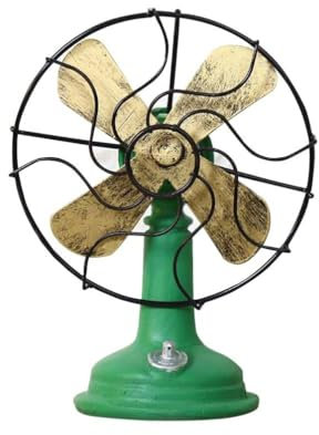 HOLIDYOYO Ventilateur à Pied Vintage en Plastique Vert, Déco Chambre