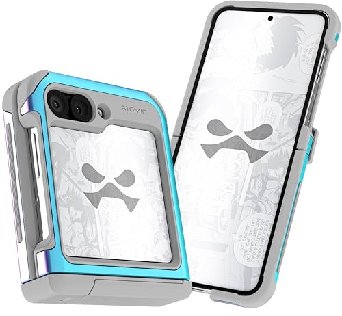 Ghostek Atomic Slim Galaxy Z Flip 6 Case with Built-in Kickstand, Clear Back and Aluminum Metal Bumper Premium Protective Phone Cover Designed for 2024 Samsung Galaxy Z Flip6 (6.7) (Prismatic)