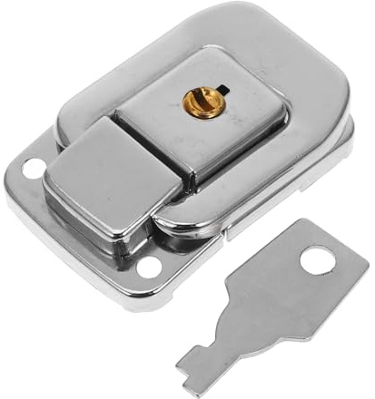 WOONEKY Kofferverschluss aus Eisen Silber mit Stilvollem und Kompakter Design Vielseitiger Schlossverschluss für Gepäck und Schränke im Reiseutensilien Urlaub